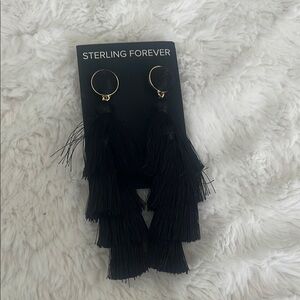 Black Tassel Earrings